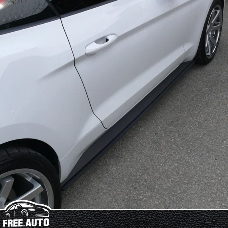 For 15-23 Ford Mustang Side Skirts OE Textured Black PP Rocker Panel Bottom Line
