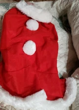 Mrs. Claus Costume Dog/Cat Pet Apparel Christmas Outfit Size M Red White Fur