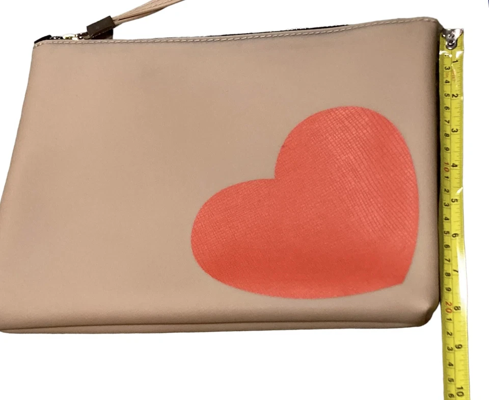 Bolso de Mano Gianni Chiarini GUM 12" X 9" Bolso de Mano Corazón Rojo Desnudo Italia PVC Foto 3 de 4