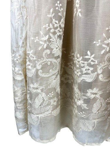 Boho Cottage Core Festival Embroidered Bohme Lace Sheer Maxi Skirt, Women's S - Picture 2 of 15