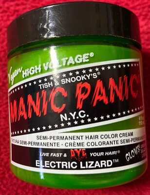 Manic Panic Hair Dye Semi-Permanent Hair Color 4oz (Electric Lizard)