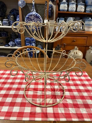 Vintage Two Tier Fruit Bowl/Vegetable Bowl (14'' tall)