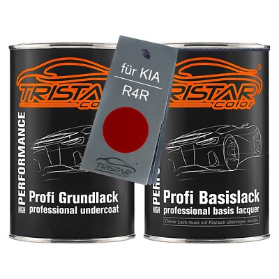 Autolack Set Dose spritzfertig für KIA R4R Fiery Red Perl Grund Basislack 2,0L