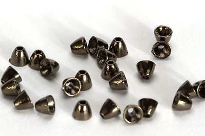 Tungsten Coneheads / Black Nickel size Med (5x4mm) - Qty 25 Cone Head Fly Tying 