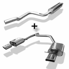 FOX Duplex Komplettanlage ab Kat. Skoda Octavia 5E 2.0l TDI je 1x145x65mm Trapez