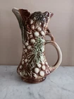 McCoy Grapes & Leaves Art Pottery 9 1/2" Pitcher/Vase
