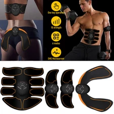 Power Pro EMS Abs Trainer Arms & Hips Muscle Stimulator Abdominal Training Gym