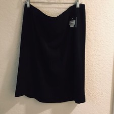 Ming Wang Women  s Size 0X Skirt Black Knit A-line Pull On Career