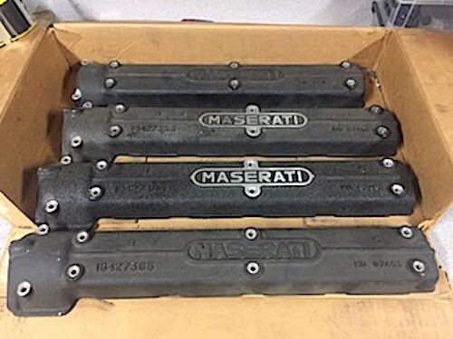Vintage Maserati V8 cam covers