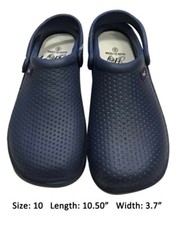 Medical Nursing Womens Ultralite Clogs w/Heel Strap Non-Slip Shoes Navy 10