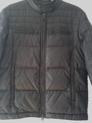 Guess Black Nylon Zip up Waterproof Moto Biker Jacket Men's Size M - Picture 2 of 7