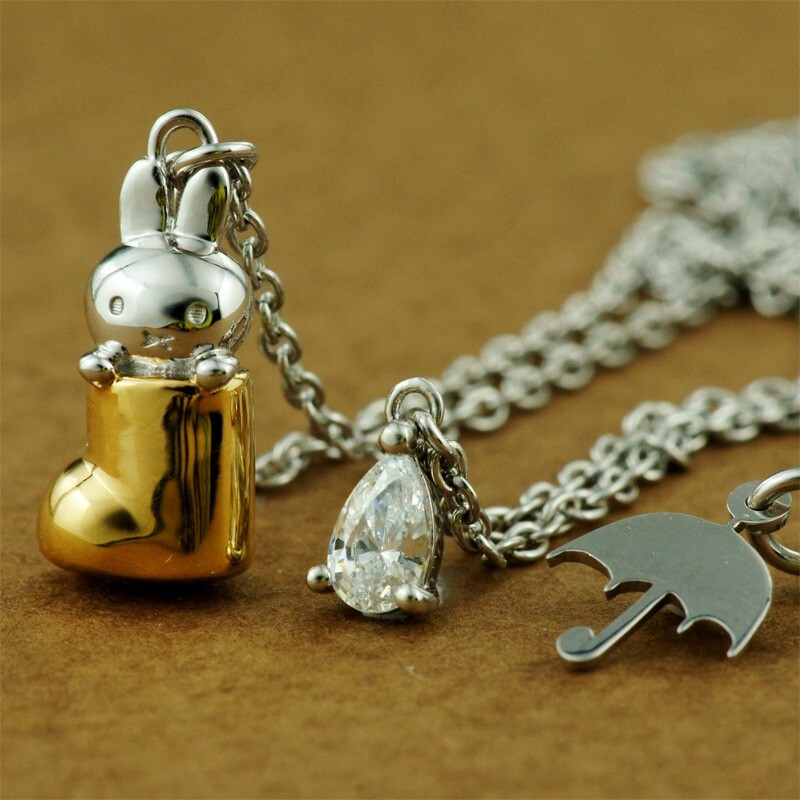 Miffy Ginza Tenshodo Rain Sound Pendant Necklace Silver925 Cubic