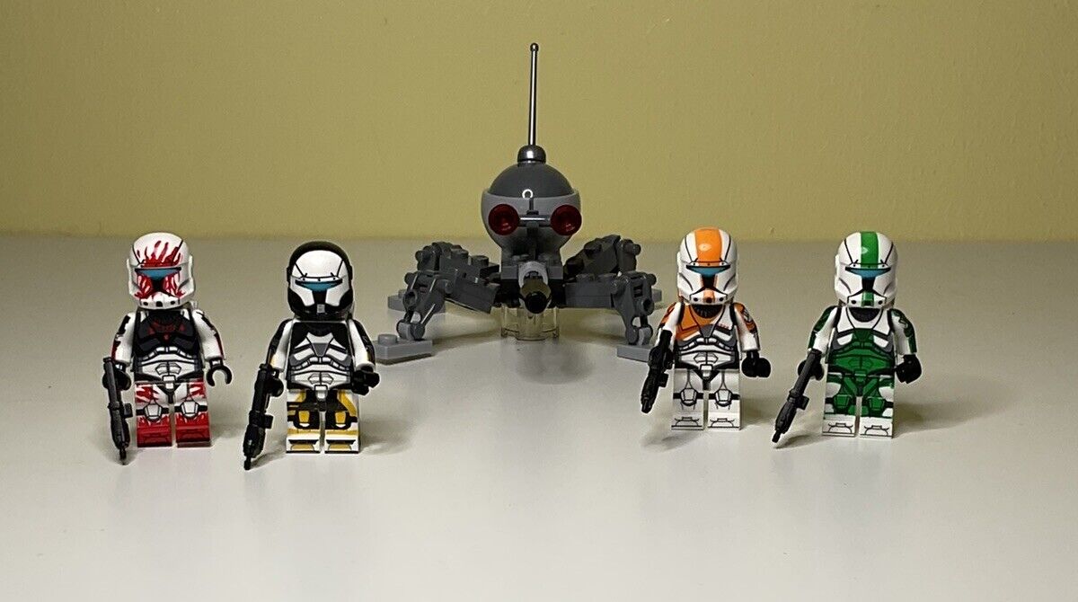 Custom Lego Star Wars Republic Commando Delta Squad Minifig & Dwarf Spider Droid