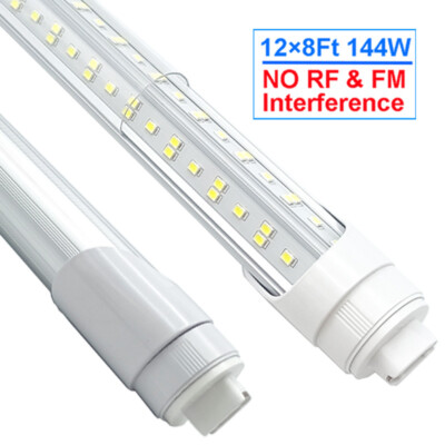 12/25 Pack Bright T8 8FT HO Led Bulbs Double Pin 144W 18000Lm 6500K Cool White