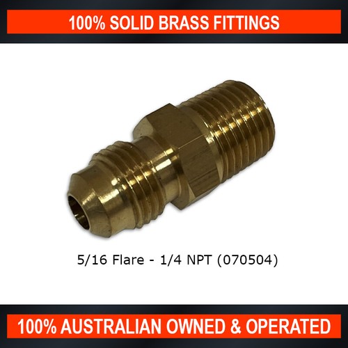 Solid Brass Fittings Male Flare Hex NPT Nipple Flare NPT Elbow Flare Union Tee - Picture 12 of 19