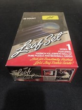 1991 Leaf Series 1 Baseball Factory Sealed Wax Box 36 Packs Gold Leaf Rookies