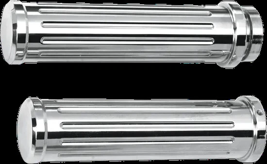 Pro One Chrome Bar Milled Billet Grip Pair Harley Breakout 13-15 - Image 2 of 4