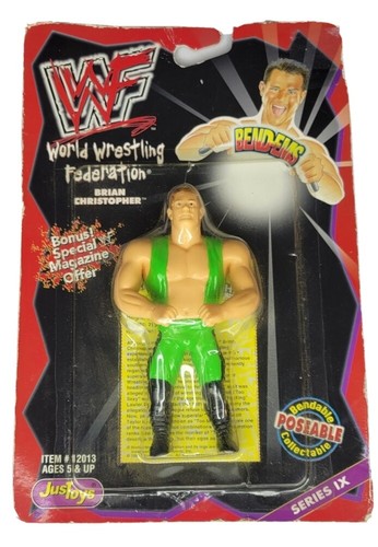 NEW Brian Christopher WWF WWE JusToys Bend-Ems Fig...