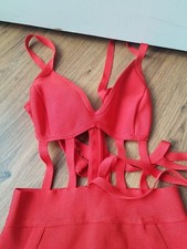 House of CB Noella Caged Red Bandage DressRed Colour Size XS USED ONCE