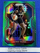 2021 #47 Jackie Young WNBA Panini Prizm Basketball Green Prizm Aces