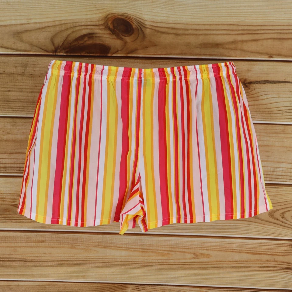 Pantalones cortos boxer Joe para mujer 2X coloridos a rayas 100 % algodón cintura elástica tiro alto Foto 2 de 4