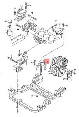 NEU VW CAMPMOBILE TYP2 TRANSP. LT-MOTORMONTAGE 7H0199849AT ORIGINAL