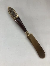 J.Q. Siam Brass Bronze Thailand Sitting Buddha Flatware Butter Spreader Knife