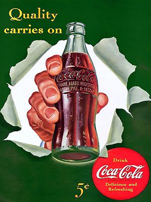 1942 Coca cola Ad Quality Metal Magnet 3 x 4 inches 9578