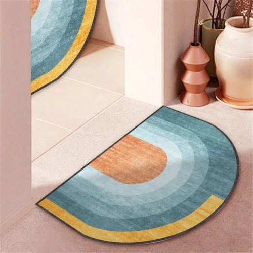 Anti-slip Doormat Dust Semicircle Entrance Mats Proof Area Rug Removable Floor - Picture 12 of 24