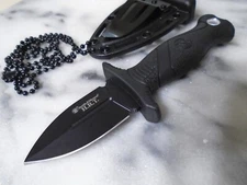 Smith & Wesson HRT Covert Mini Dagger Necklace/Boot Knife Black Fixed Blade New