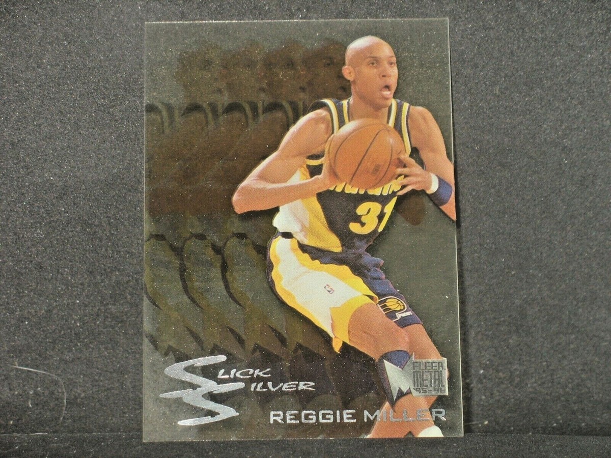 Reggie Miller Indiana Pacers ボブルヘッド Reggie Miller 1995-96 Fleer Metal Slick Silver #5 Indiana Pacers