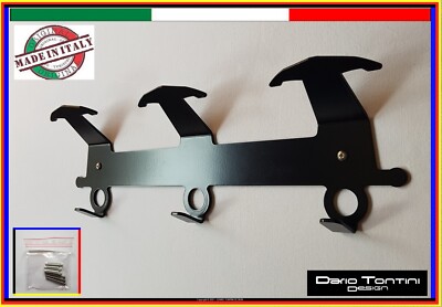 Black 3 Seater Wall Hanger Hanger - Wall Coat Hanger Hook