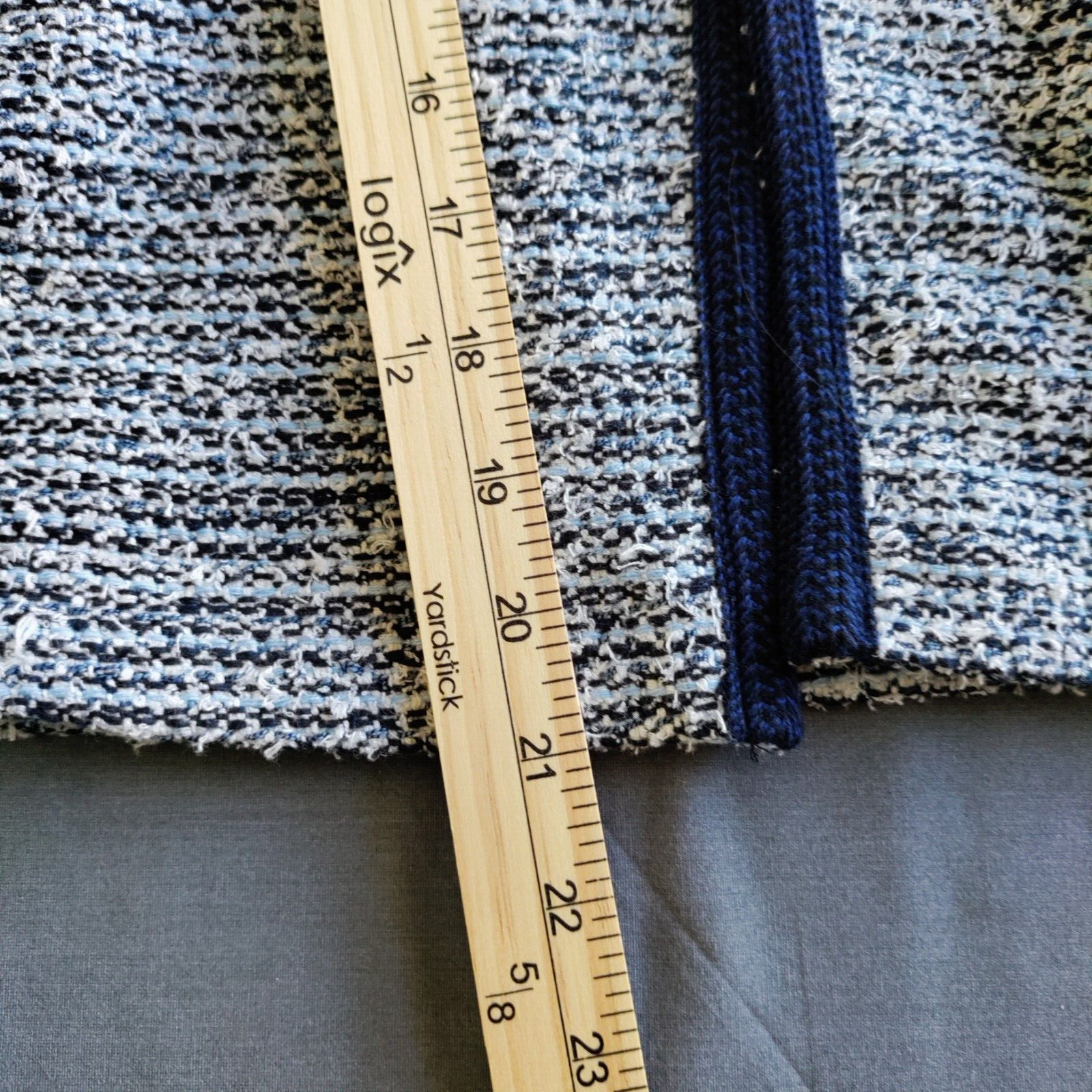 Ann Taylor Loft Women S Bell Sleeve Knit Sweater Navy/White Office Open Cardigan image 9