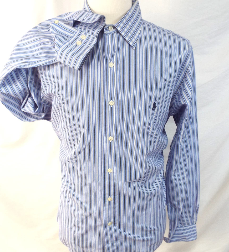 Camisa de vestir polo Ralph Lauen para hombre talla 17x36/37 Andrew 100 % algodón ajuste regular Foto 3 de 4