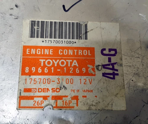 TOYOTA Corolla 1.6i 1987-1992 89661-12690 4A-G Ecu oem jdm used 8966112690 - Picture 2 of 9