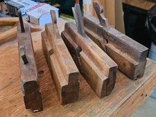 4 each Vintage Wood Plane variety from Auburn Tool Co. Auburn NY & Ohio Tool Co.