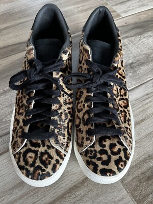 Adidas Match Play Leopard Pattern Pony Hair Sneakers Men display picture 3
