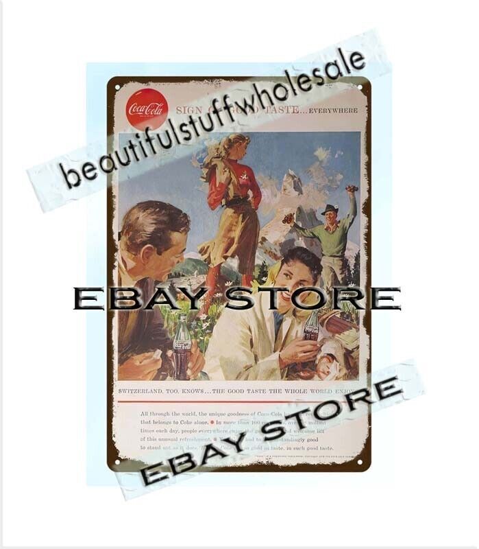 soft drink 1950s classic soda pop Sign Of Good Taste Everywhere tin sign