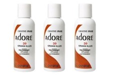BL Adore Semi-Permanent Haircolor 039 Orange Blaze 4oz X 3 Counts