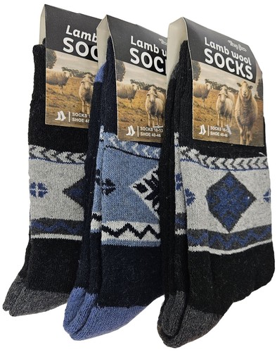 Lamb Wool Socks Men 10-13 Thermal Warm Winter Heavy Duty Boot Crew Socks - Picture 23 of 29