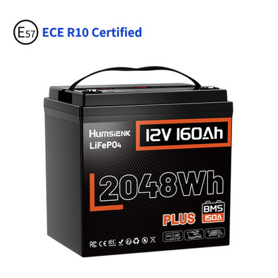 Humsienk 12V 160Ah 2kWh LiFePO4 Lithium Batterie Akku 150A BMS Wohnmobil Marine