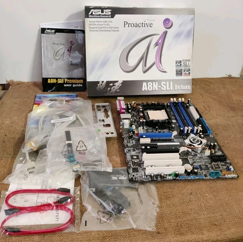 Computer Vintage Scheda Madre ATX ASUS A8N-SLI SE Motherboard 939 DDR Pcie PCI