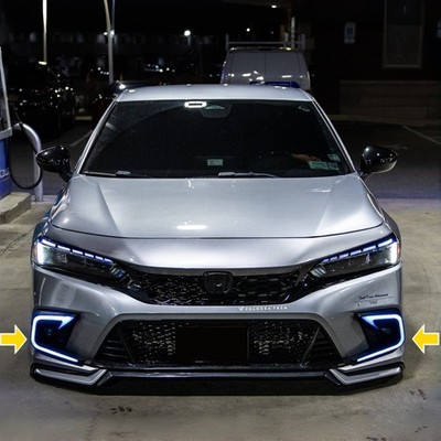 2x DRL Clear Lens For Honda Civic LED Daytime Running Light Fog Lights 2022-2024