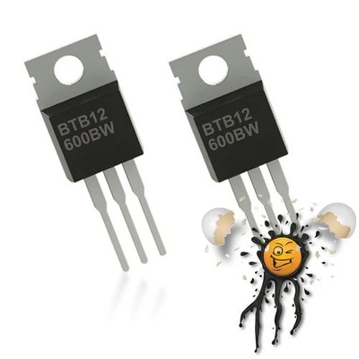 2 x BTB12-600BW TO220 600V 12A Non-insulated Triac BTB12 50mA gate sensitivity
