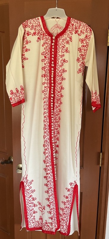 Moroccan Elegant Vintage White Kaftan - 1970’s