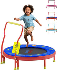 SPORTSOUL Mini Trampoline for Kids 3-6 with Super Safe Foam Handle Bar, 3Ft Todd