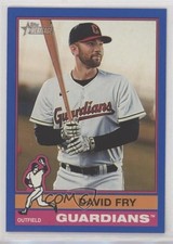2025 Topps Heritage High Number SP Dark Blue Border David Fry #408 1fa4
