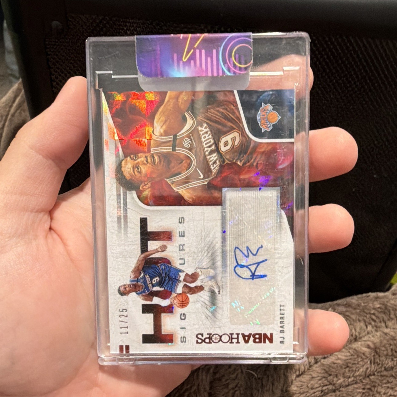 Panini NBA Hoops RJ Barrett Hot Signatures Auto Knicks HS-RJB /25
