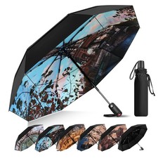 Strongest Windproof Travel Umbrella - Pro-Series, Heavy Duty Durable, Automat...