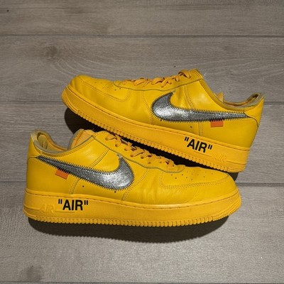 NIKE AIR FORCE 1 OFF-WHITE ICA UNIVERSITY GOLD SIZE 12
